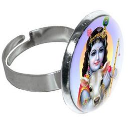 Luminous Ring Krishna and Calf Narrow